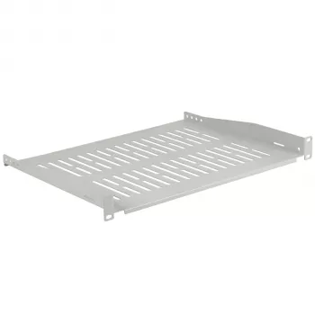 EFB Elektronik 19 inch 1U kiinteä hylly, 350 mm syvä, 10 kg kuormitus, vaaleanharmaa RAL 7035