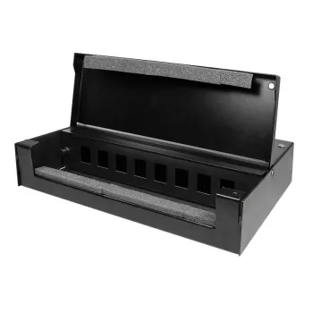 LogiLink konsolidointipistelaatikko 8 tai 12 Keystone-moduulille, metalli, musta