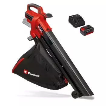 Einhell Power X-Change VENTURRO 18/210 Kit akkukäyttöinen lehtipuhallin ja -imuri, 18V, 4.0Ah akku, punainen/musta