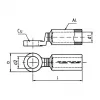 Klauke 370R12 bimetalli-liitosmuhvi Al-Cu 185 mm², 5 kpl:n pakkaus