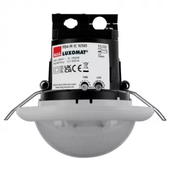 BEG LUXOMAT PD4-M-1C-DE kattoon tasoon upotettava PIR-läsnäolotunnistin, 230 V, 2300 W, valkoinen