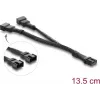 Delock Y-tuuletinkaapeli 1 x 4-pin PWM naaras 2 x 4-pin PWM uros punottu suojasukka 13,5 cm musta