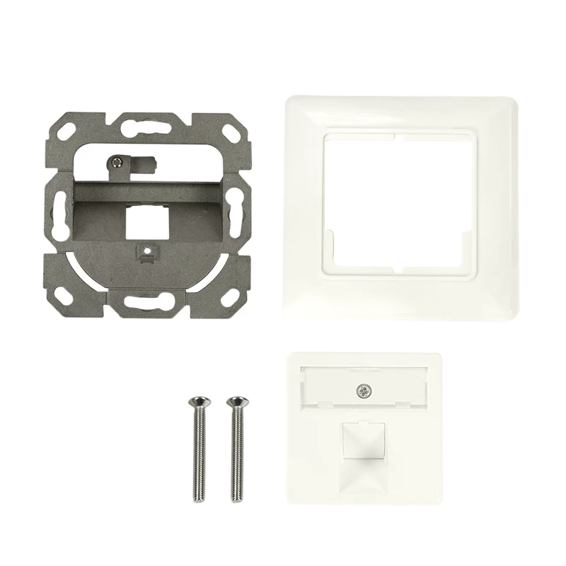 LogiLink Keystone-peite 1 moduulille, saksalainen tyyppi, puhtaanvalkoinen