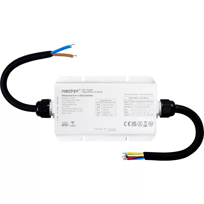 Miboxer LS2-WP vedenpitävä IP67 5-in-1 LED-ohjain 2.4G