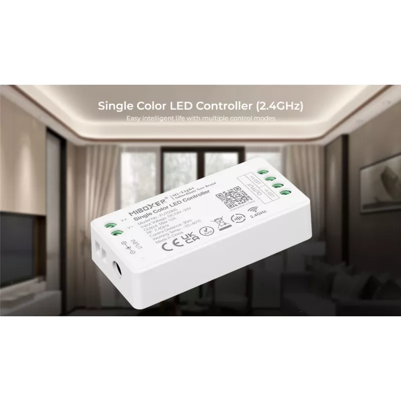 MIBOXER FUT036S yksivärinen 2.4G-LED-himmenninohjain DC12-24V