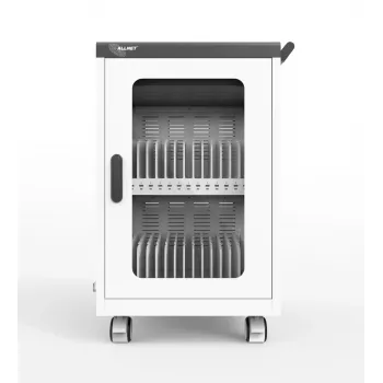 ALLNET 30 laitteen latausvaunu 30 USB-A-liitännällä, 360W kokonaisteho, lukittava teräskotelo, 30W per laite (CX30-30W)