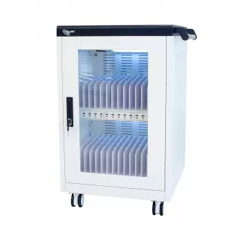 ALLNET 30 laitteen latausvaunu 30 USB-A-liitännällä, 360W kokonaisteho, lukittava teräskotelo, 30W per laite (CX30-30W)