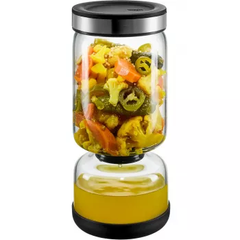 GEFU LAVINA jogurtti- ja rahkasihvilä lasi 1,3 L ruostumattomalla terässihvilällä