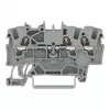 WAGO 2001-1301 3-johdin läpivientiliitin, 1,5 mm², Push-in CAGE CLAMP, Ex e II, harmaa
