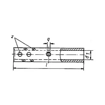 Klauke 553R putkiruuviliitin, 16 mm², juotosreikä, messinki, tinattu