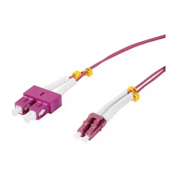 SYNERGY21 OM4 duplex kuitu-patch-kaapeli LC-SC 1,5m 50/125µm LSZH aqua