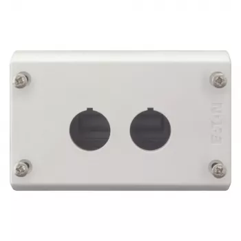Eaton M22-I2 tyhjä kotelo 2 käyttöelementille, pinta-asennus, vaaleanharmaa RAL 7035