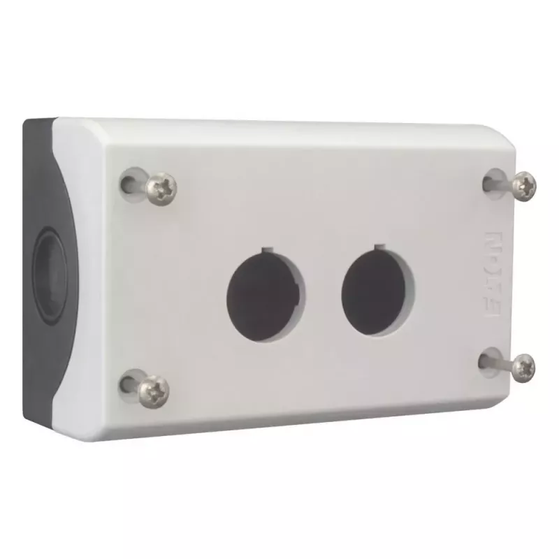 Eaton M22-I2 tyhjä kotelo 2 käyttöelementille, pinta-asennus, vaaleanharmaa RAL 7035