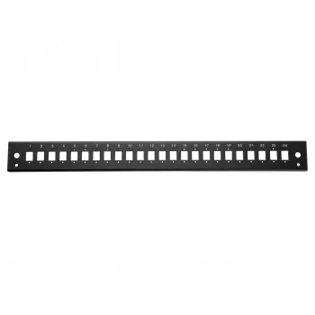 EQUIP 19 tuuman patch-paneeli 24x LC-Duplex SC-Simplex, teräs, musta - 1U rack-moduuli