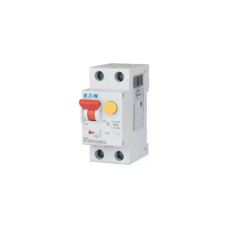Eaton PXK-B10/1N/003-A RCBO 10A 30mA tyyppi A 1P+N 230V 6kA 2TE
