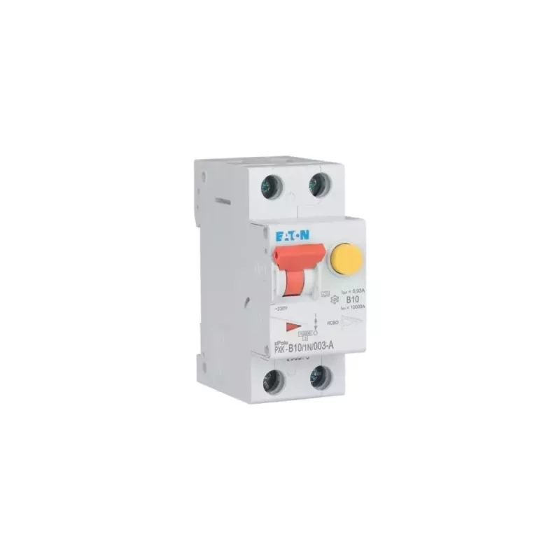 Eaton PXK-B10/1N/003-A RCBO 10A 30mA tyyppi A 1P+N 230V 6kA 2TE