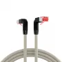 EFB Elektronik K4137GR.2 Cat.6A S/FTP LSZH -kytkentäkaapeli, Draka UC900 TM21, 2x90 astetta, 2 m, harmaa