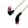 EFB Elektronik K4137GR.2 Cat.6A S/FTP LSZH -kytkentäkaapeli, Draka UC900 TM21, 2x90 astetta, 2 m, harmaa