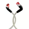 EFB Elektronik K4137GR.2 Cat.6A S/FTP LSZH -kytkentäkaapeli, Draka UC900 TM21, 2x90 astetta, 2 m, harmaa