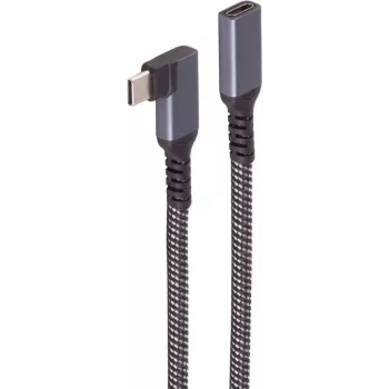 ShiverPeaks BS14-74013 USB-C – USB-C 3.2 Gen 2 -kaapeli, 0,5 m, musta/valkoinen