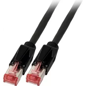 EFB Elektronik K8708SW.7,5 Cat.6A S/FTP LSZH -kytkentäkaapeli, Daetwyler 7702 TM21, 7,5 m, musta