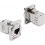 Delock D-Type -moduuli RJ45 naaras-naaras 90° kulma Cat.6A hopea