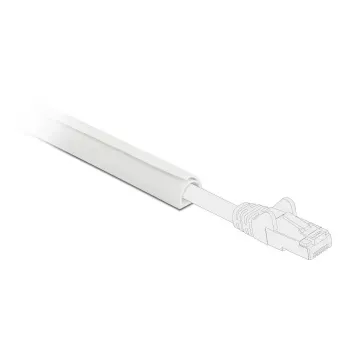 Delock itseliimautuva kaapelikanava liukukannella 25 x 10 mm, 1 m, 5 kpl:n pakkaus, valkoinen