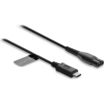 Delock USB Type-C -latauskaapeli 4,3 V sähköparranajokoneelle, yhteensopiva Philips OneBlade 360 Face + Body -kanssa - vara-parranajokoneen latauskaapeli 1 m