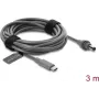 Delock USB Type-C™ DC 5,5 x 2,1 mm virtakaapeli Starlink Miniin, 3 m, harmaa