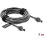 Delock 91824 DC 5,5 x 2,1 mm DC 5,5 x 2,1 mm virtakaapeli Starlink Miniin, 3 m, harmaa