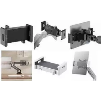 LogiLink BP0204 universaali VESA tabletti- ja älypuhelinklipsi monitorivarsiin, musta, 4,7