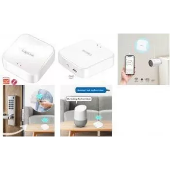 LogiLink Zigbee-yhdyskäytävä, Wi-Fi 802.11b/g/n, Tuya-yhteensopiva, valkoinen