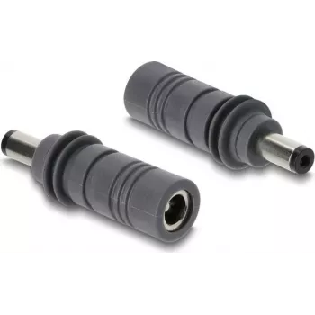 Delock DC 5,5 x 2,1 mm - DC 5,5 x 2,1 mm sovitin, yhteensopiva Starlink Minin kanssa, harmaa