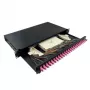 LogiLink 19 tuuman 1U 24-porttinen LC duplex OM4 monimuoto kuitujatkosrasia patchpanel, musta