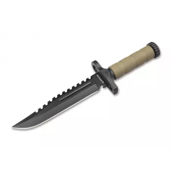 Boker Magnum M-Spec selviytymisveitsi 02SC005 kiinteä terä 440A teräs G-10 kahva Kydex tuppi tulensytyttimellä ja hiomakivellä