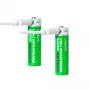 LogiLink LR6RCB2 USB-C ladattavat AA-litiumioniakut, 2 kpl:n pakkaus, 1,5 V vakiolähtöjännite, 2600 mWh