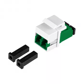 EFB Keystone-moduuli LC/APC Duplex OS2 vihreä - yksimuotokuituadapteri