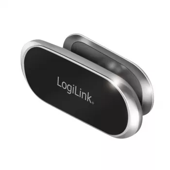 LogiLink magneettinen ilmanvaihtosuutinpidike autoon hopea – 360° käännettävä, neodyymikahva, yleinen istuvuus