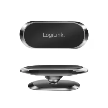 LogiLink magneettinen ilmanvaihtosuutinpidike autoon hopea – 360° käännettävä, neodyymikahva, yleinen istuvuus