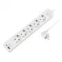 LogiLink LPS280U pistorasialista, 5 AC-pistorasiaa, 2 USB-liitäntää (USB-A & USB-C), 17W, valkoinen