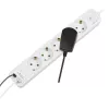 LogiLink LPS280U pistorasialista, 5 AC-pistorasiaa, 2 USB-liitäntää (USB-A & USB-C), 17W, valkoinen