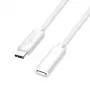 LogiLink USB 2.0 Type-C jatkojohto, C/uros C/naaras, 480 Mbps, 60W, valkoinen, 3 m