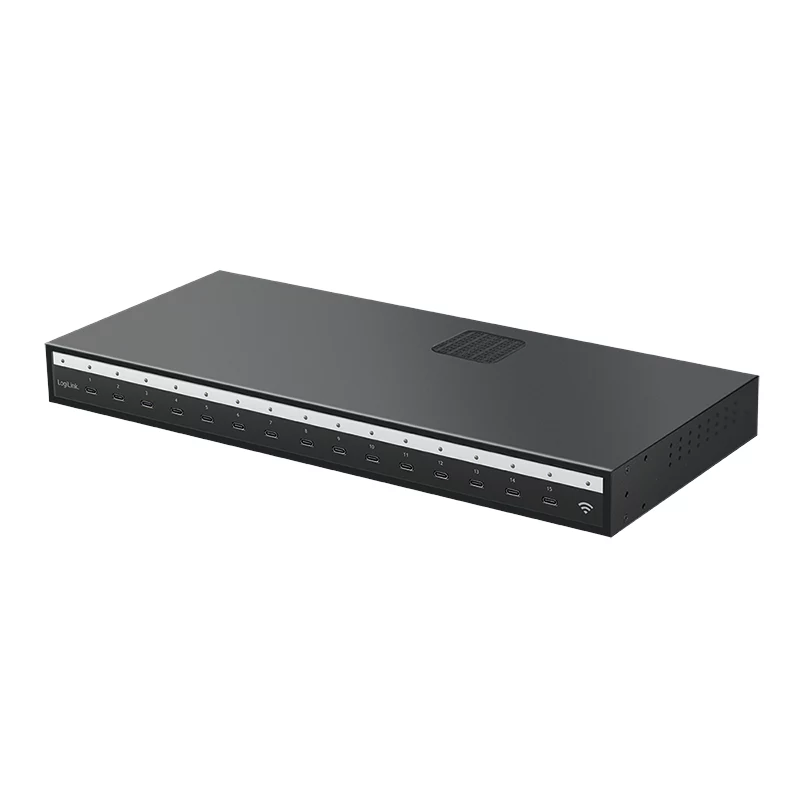 LogiLink USB-C monilaturi (IPSS), 15 porttia, PD, älykäs, musta