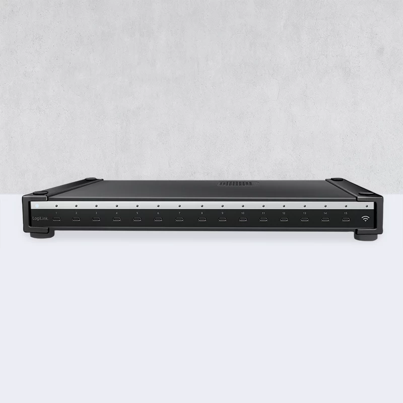 LogiLink USB-C monilaturi (IPSS), 15 porttia, PD, älykäs, musta