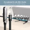 LogiLink USB 2.0 Type-C kaapeli C/uros C/uros 480 Mbps 240W litteä musta 1,5 m