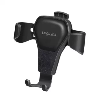 LogiLink AA0164 yleinen älypuhelimen ilmanvaihtoteline autoon, 360° kierto, yhden käden käyttö, musta