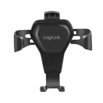 LogiLink AA0164 yleinen älypuhelimen ilmanvaihtoteline autoon, 360° kierto, yhden käden käyttö, musta