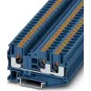 Phoenix 3211485 PT 6-TWIN BU läpivientiliitin, push-in, sininen