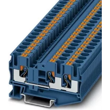 Phoenix 3211485 PT 6-TWIN BU läpivientiliitin, push-in, sininen