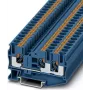 Phoenix 3211485 PT 6-TWIN BU läpivientiliitin, push-in, sininen